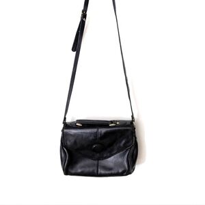 Vintage Badido Distressed Leather Crossbody Purse